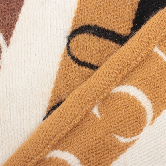 GUCCI Brown Wool Printed Scarf - Picture 2 of 4